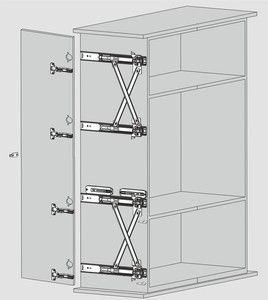 Комплект DTC TRACK-PRO R01 W=450мм двойной H=1400-2000 F=16-30мм 25кг (R014502H)