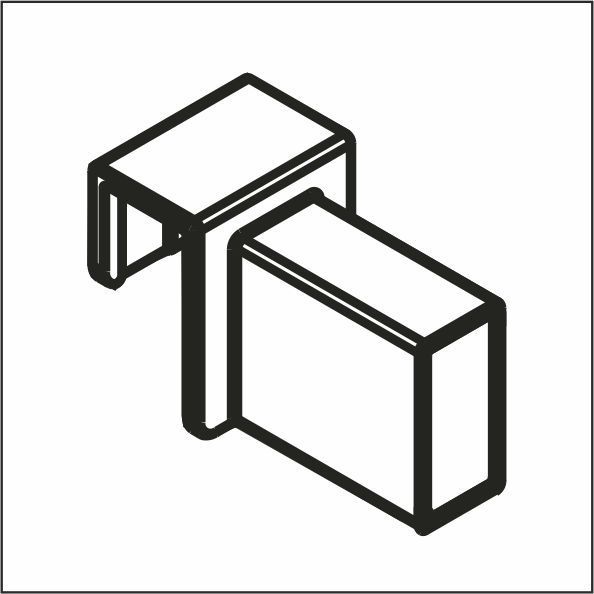 Крепление для рейлинга на боковину DTC MagicPro/HD белый (HT10072, E29)