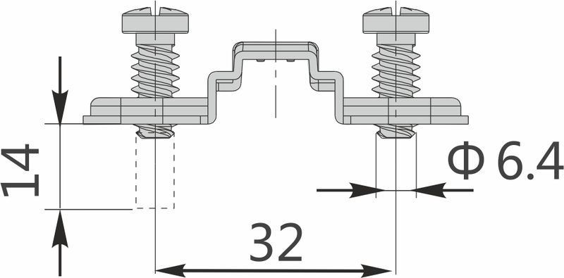 Монтажная планка H=4 DTC PIVOT-PRO Click-On с евровинтами (89H42AQ)