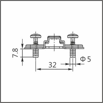 Монтажная планка H=4 DTC PIVOT-PRO Click-On 3Dс дюбелями  5*7,8 (89T41TQ)