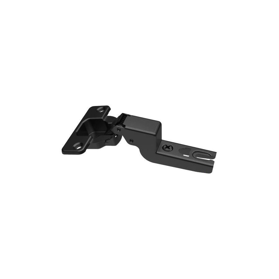 Петля для фасадов 19-35 мм 95° DTC STYLISH Slide-on вкладная PUSH 45мм (A82C215) черная (A08)