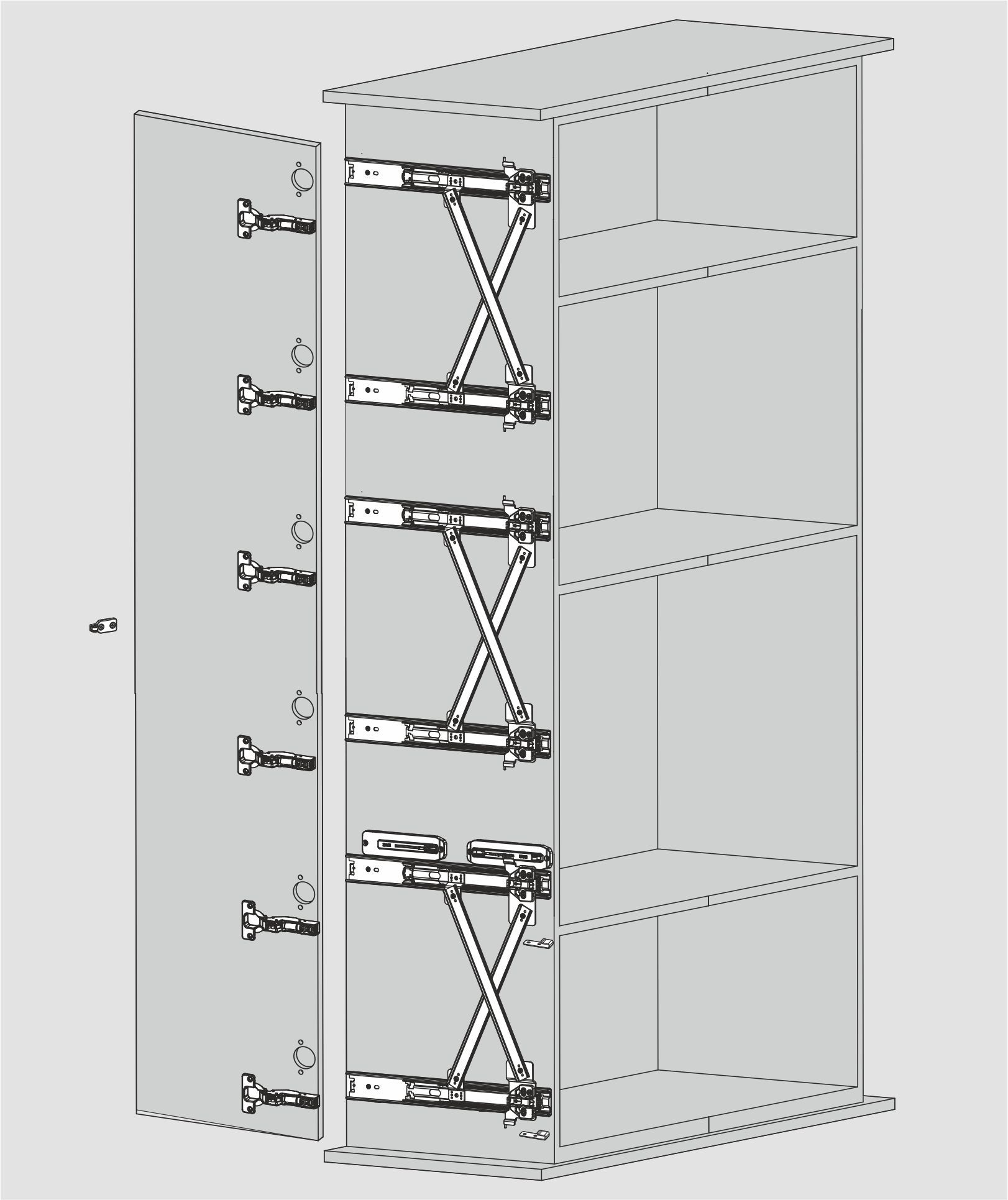 Комплект DTC TRACK-PRO R01 W=700мм тройной H=1600-2700 F=16-30мм 30кг (R017003H)