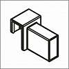 Крепление для рейлинга на боковину DTC MagicPro/HD белый (HT10072, E29)