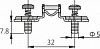 Монтажная планка H=0 DTC PIVOT-STAR Snap-On c дюбелями 5х7,8 (81H01AQ)