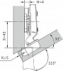 Петля -30° DTC STANDARD Click-On 48мм (C98Z686)
