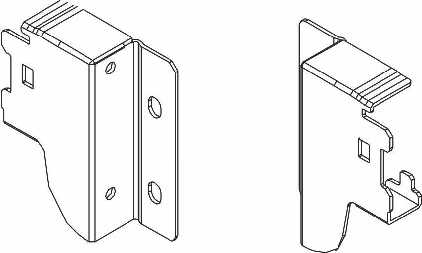 Крепление задней стенки h 69,5 DTC Dragon Box белый (M00031,Е01)