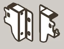 Крепление задней стенки h 84,5 DTC Dragon Box серый (M01031,Е18)